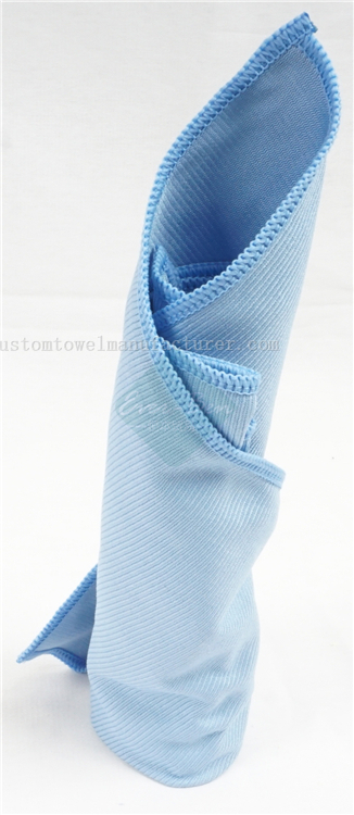 China Bulk Wholesale glasses cleaning cloth Supplier Custom Blue Microfiber Glass Towels Producer